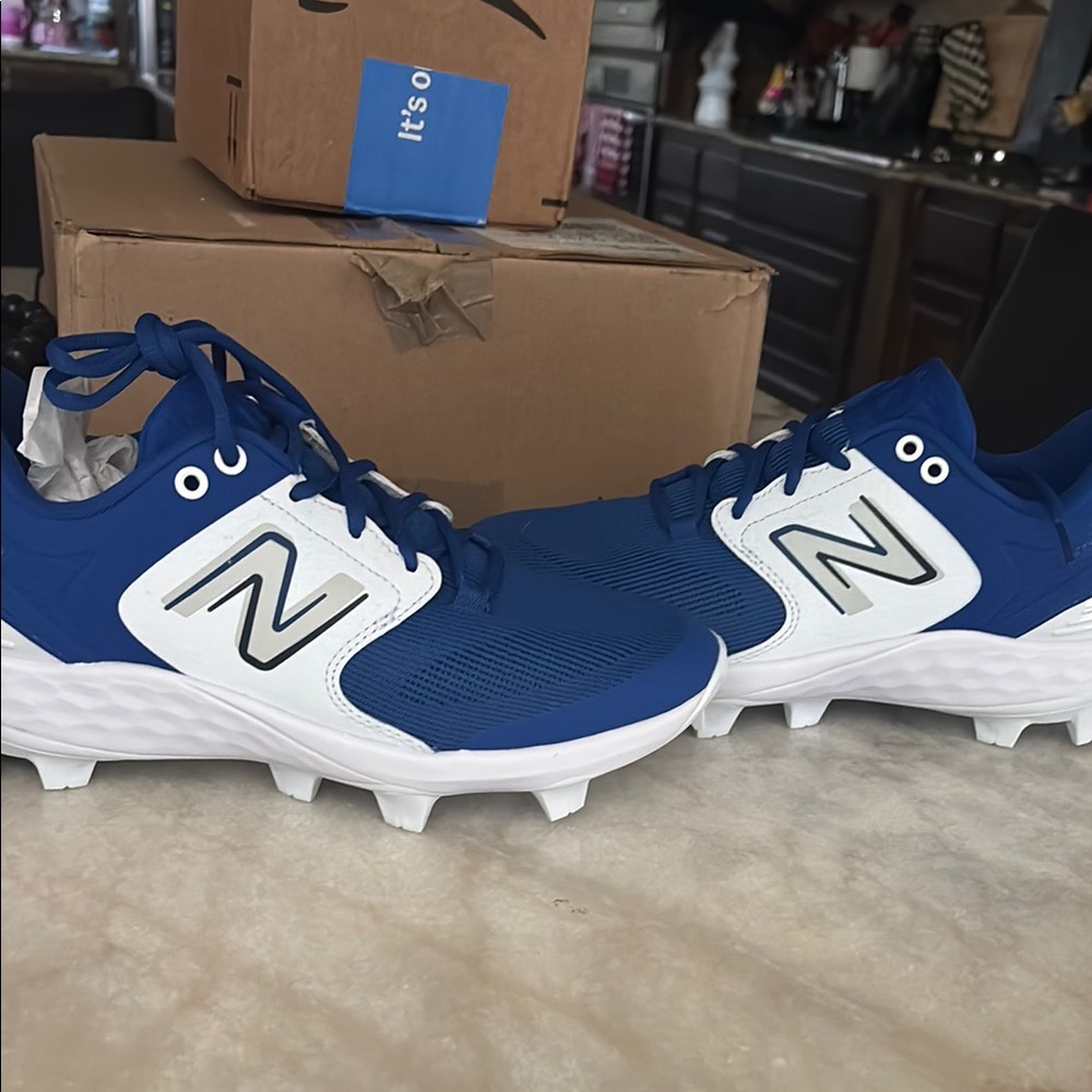 New Balance Blue and White Athletic Sneakers